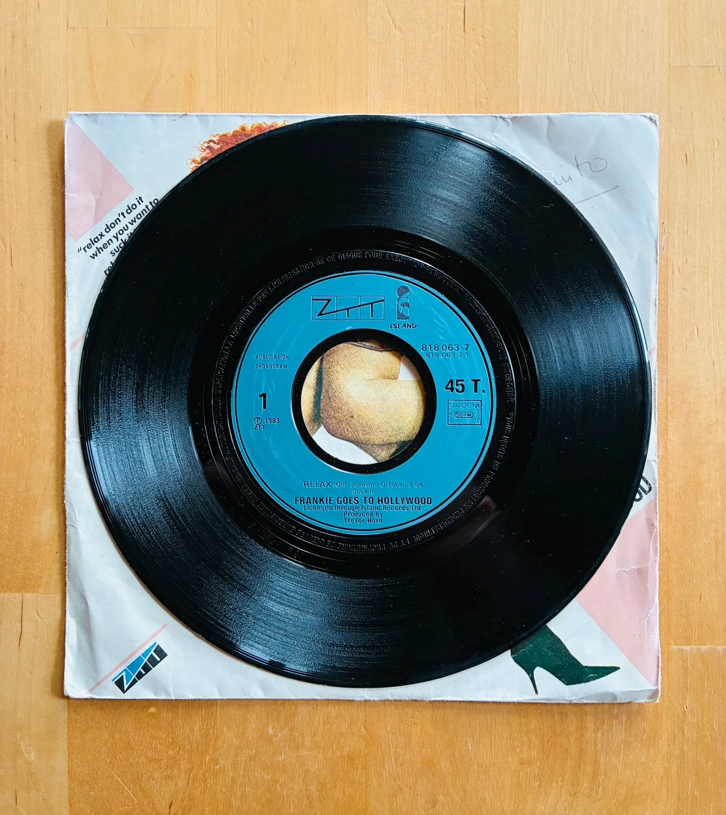45T vinylplaat Frankie goes to Hollywood Relax. – photo 2